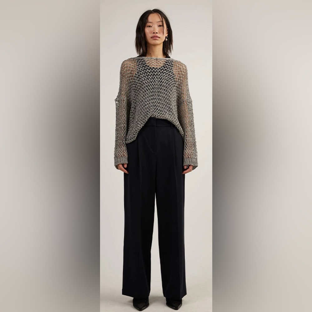 Oak+Fort Black Wide Leg Trousers Size 8 Excellent Condition